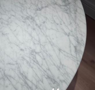 Natural Black and white Marble Console Table - Modern Wooden Pedestal, lobby table