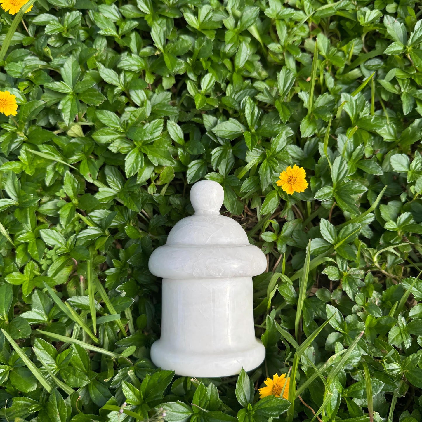 Handmade Ice-Cracked Porcelain Pet Urn – Minimalist Memorial Keepsake