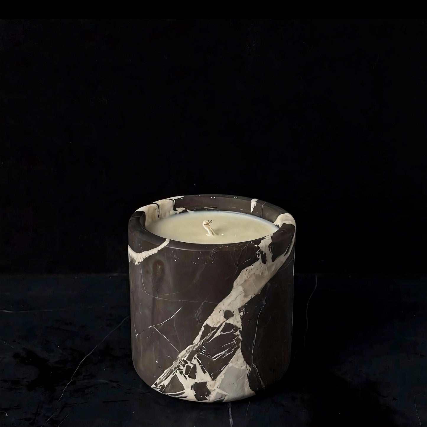 Black natural marble scented candles, scented ornaments, home decoration, gifts for friends