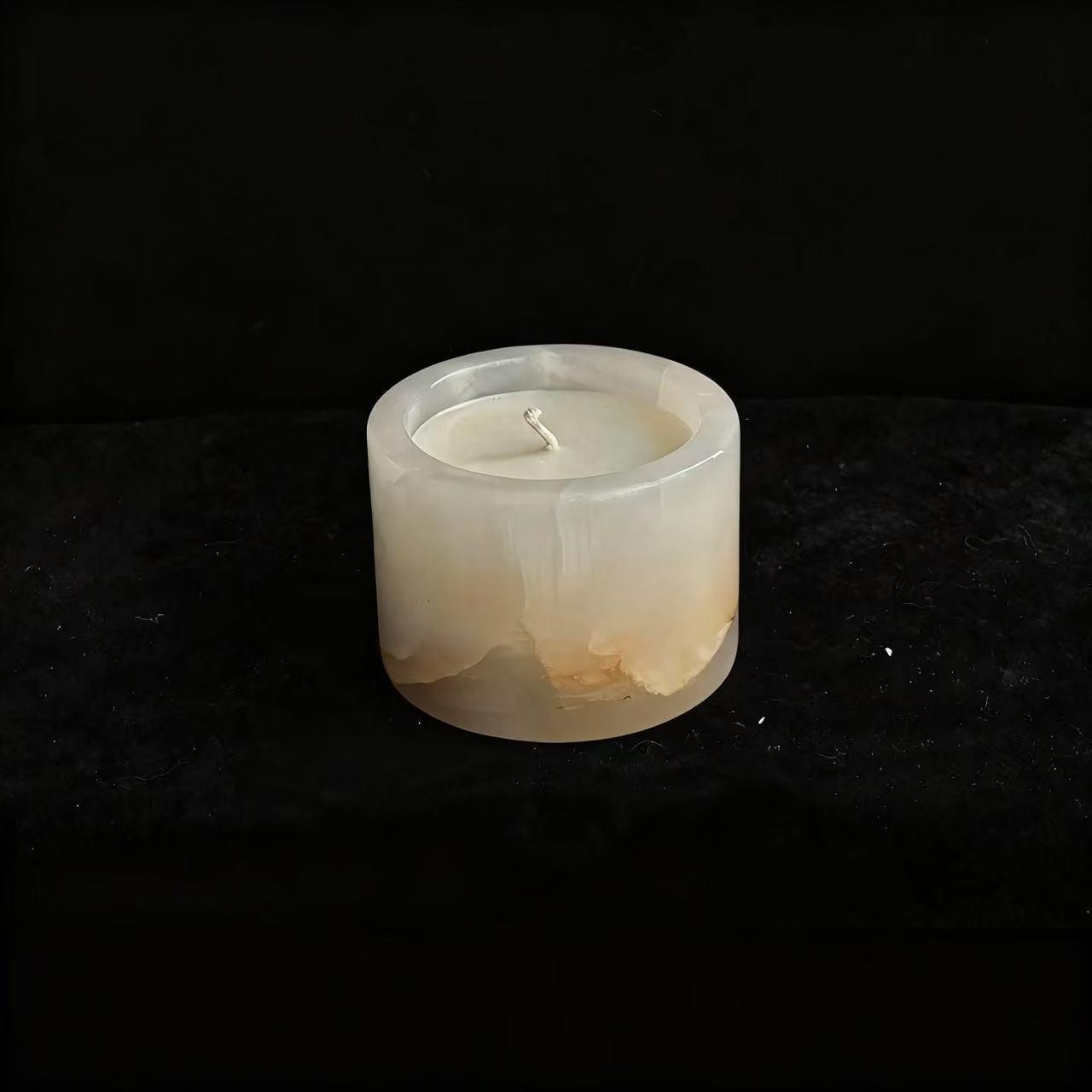 Natural Veined Marble Jar Candle, Luxury Aromatherapy Candle, Modern Home Decor Self-Care Gift
