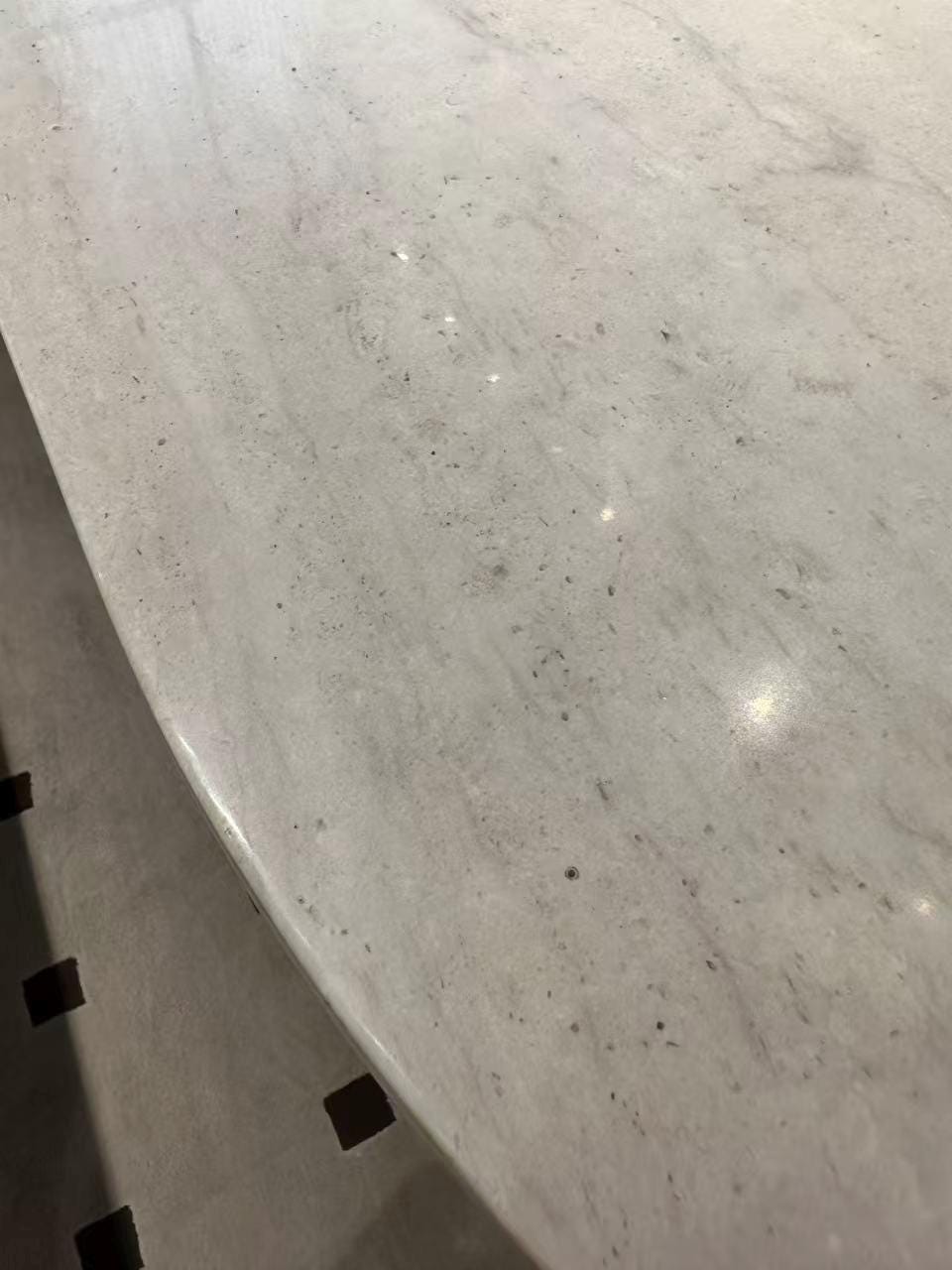 Handmade Travertine Oval Dining Table: Modern Vintage Stone Furniture