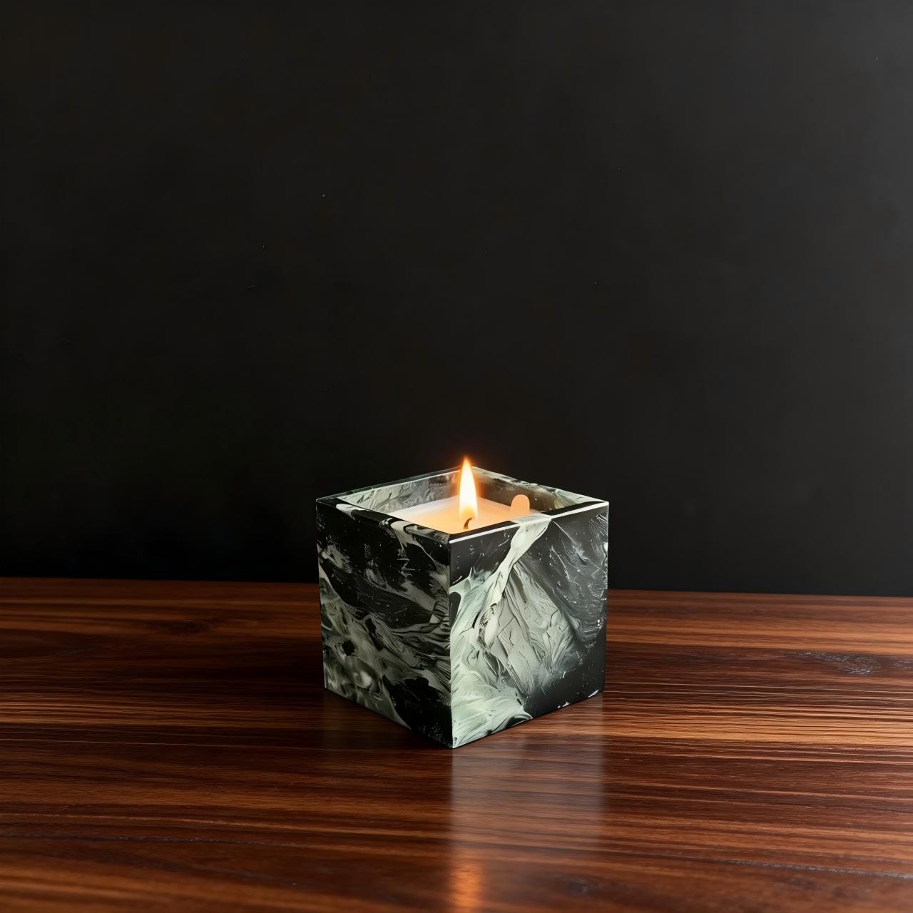 Monochrome Marble Candle, Luxury Aromatherapy Candle, Ideal for Housewarming, Wedding