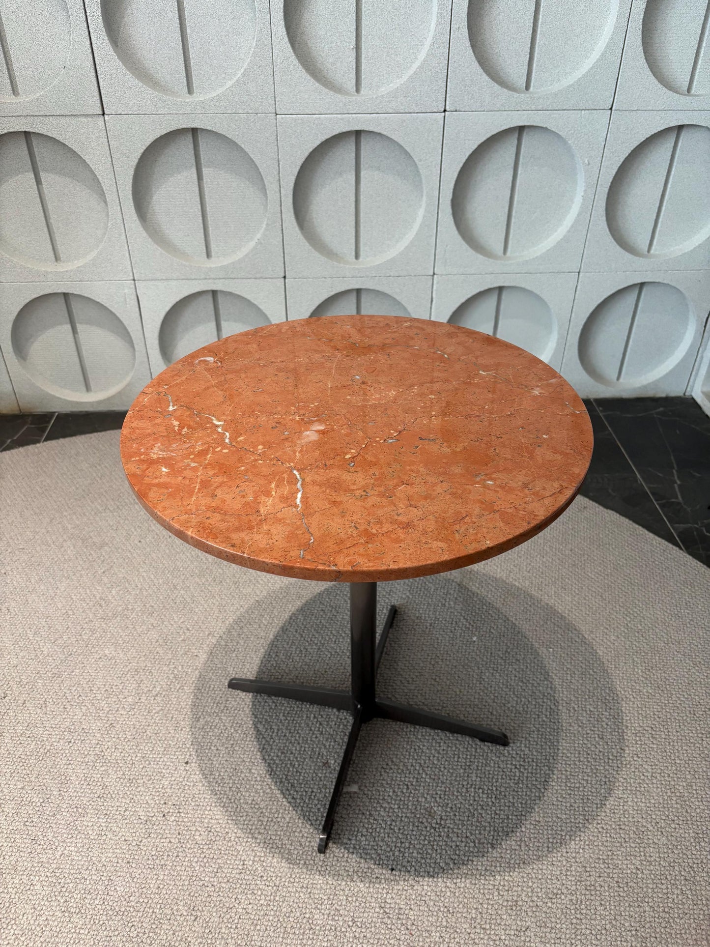 Natural Marble Side Table: Modern Round Coffee Table, Nightstand