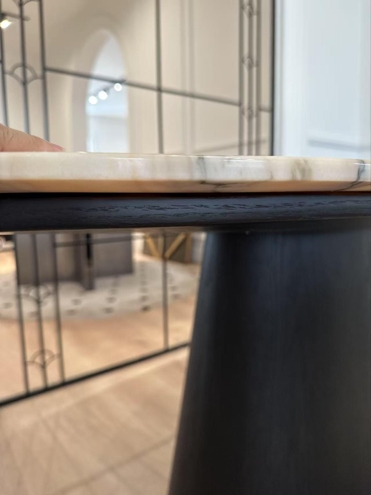 Statuario Rosso Marble Dining Table: Oval, One-of-a-Kind, Vintage Style