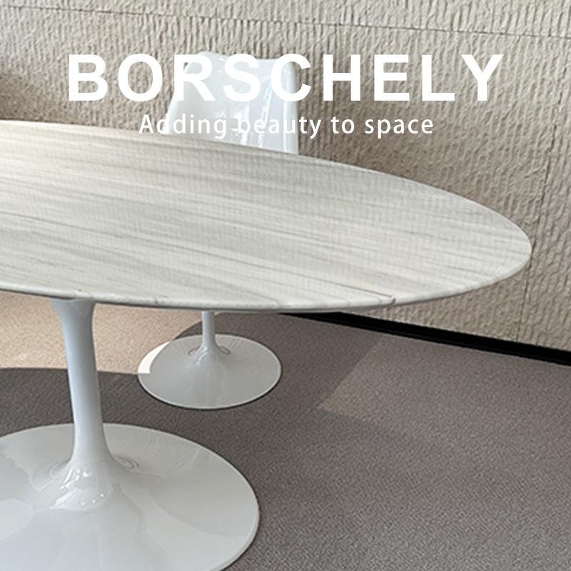 Oval Natural Italy Green Marble Dining Table: Mid-Century Modern Aluminum Base