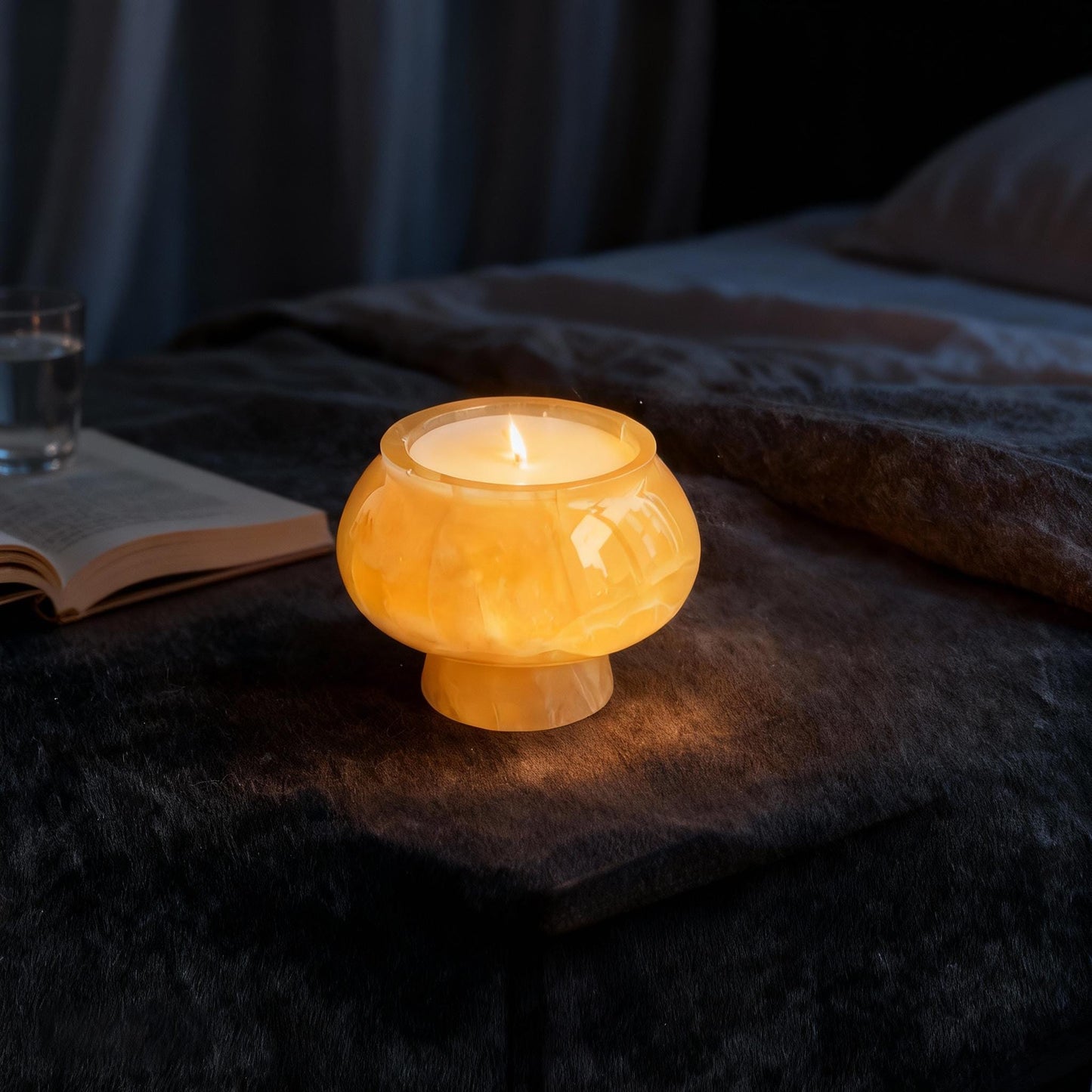 Handmade marble Candle – Organic Mushroom Design – Aromatherapy Scented Candle for Yoga, Spa, or Holiday Gift,Valentine's Day