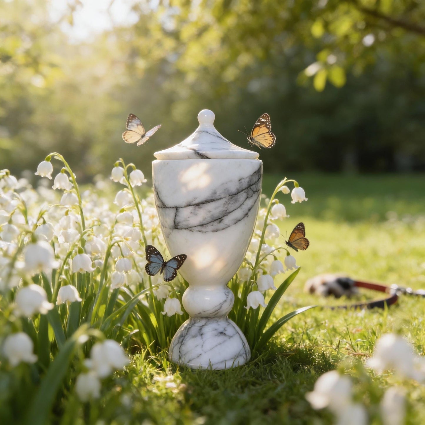 Handcrafted Marble Pet Cremation Urn, Cat & Dog Memorial Gift