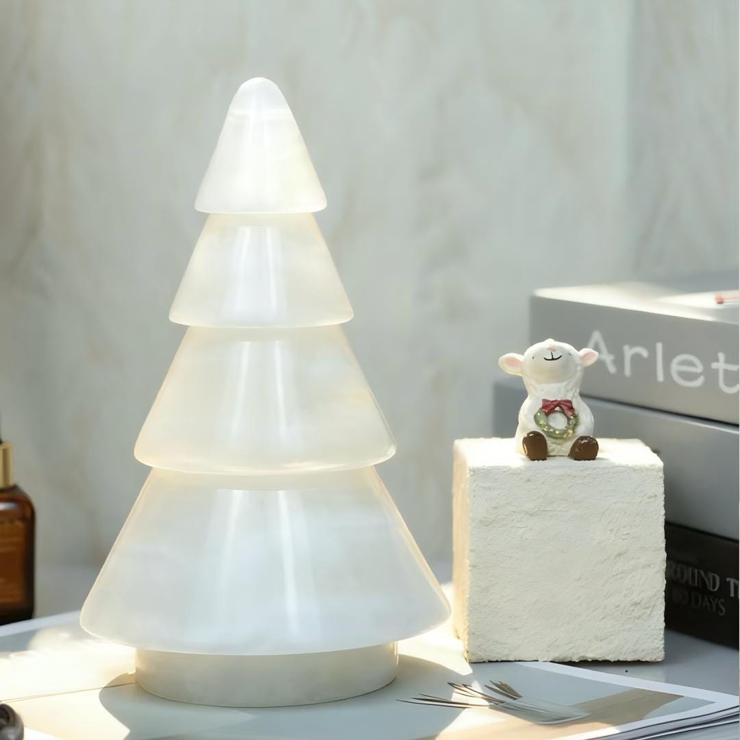 Handcrafted Marble Christmas Tree - Elegant Holiday Decor Wedding Gift for Her