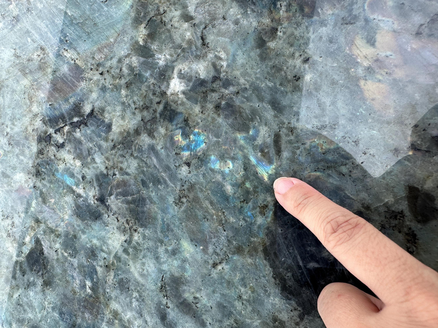 Luxury Dark Blue Marble Nightstand: Hand-Polished Natural Stone