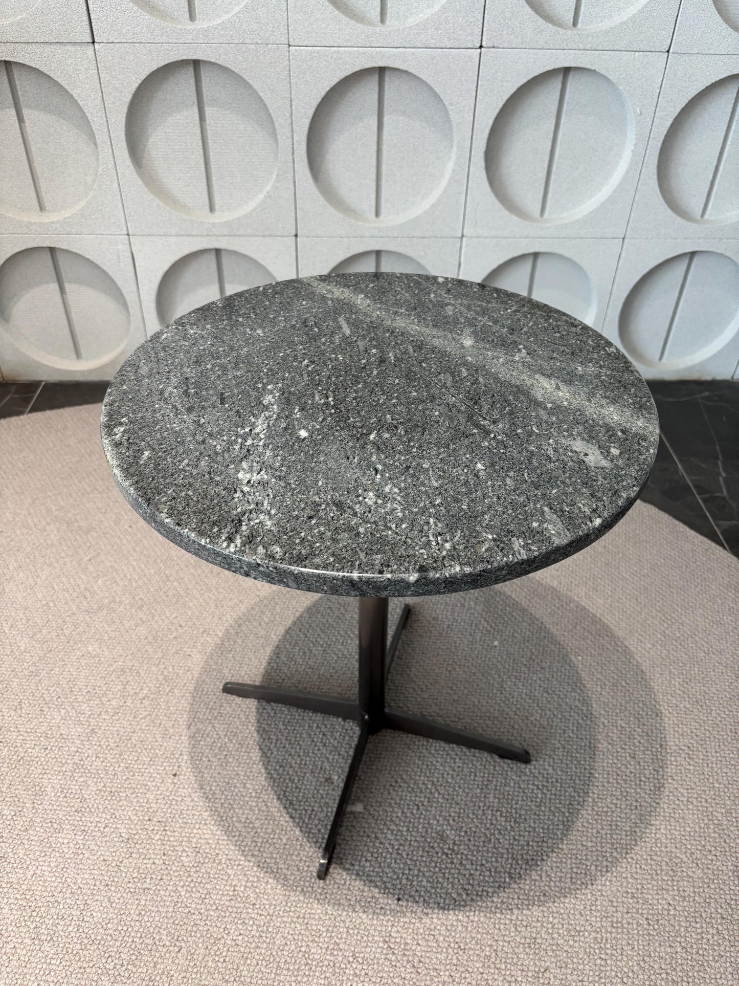 Natural Marble Side Table: Modern Round Coffee Table, Nightstand