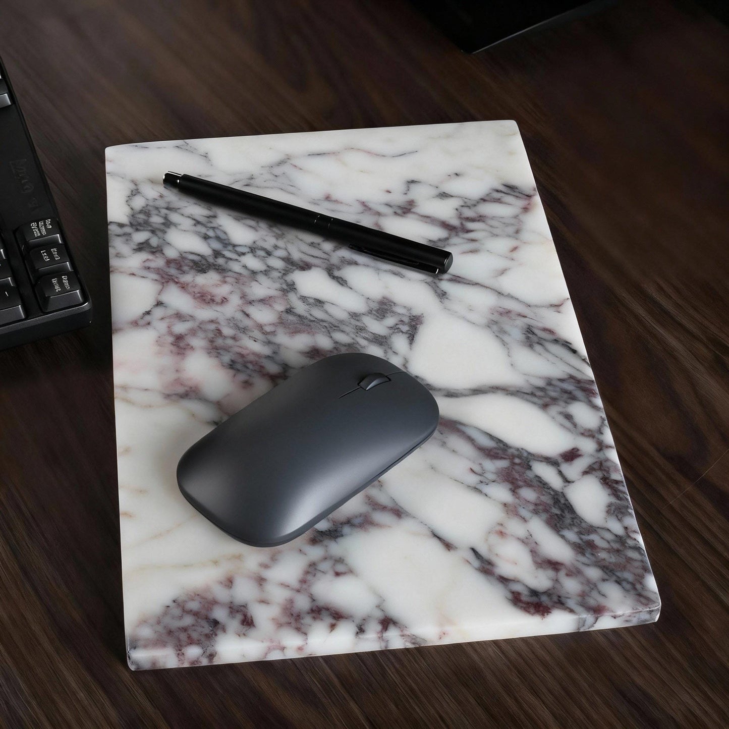 Handmade Marble Desk Tray – Minimalist Office Organizer