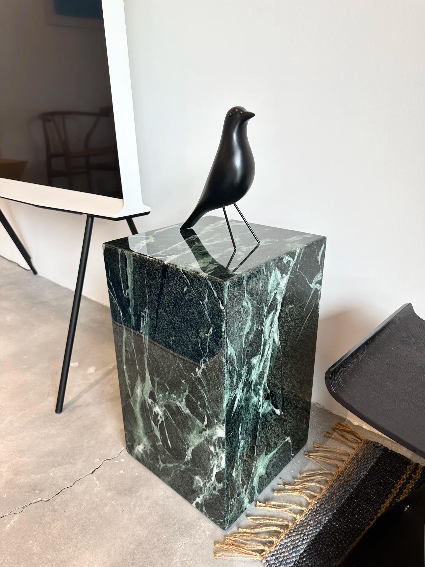Green Natural Marble Side Table: Italian-Style End Table