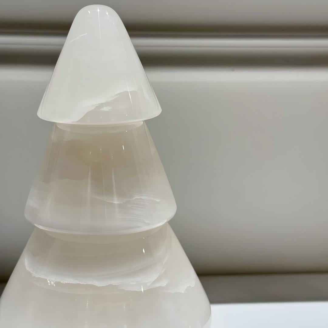 Handcrafted Marble Christmas Tree - Elegant Holiday Decor Wedding Gift for Her