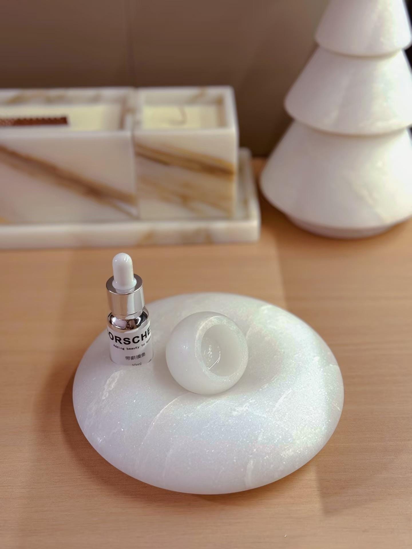 Handcrafted White Marble Essential Oil Diffuser: Natural Home Decor Gift packing