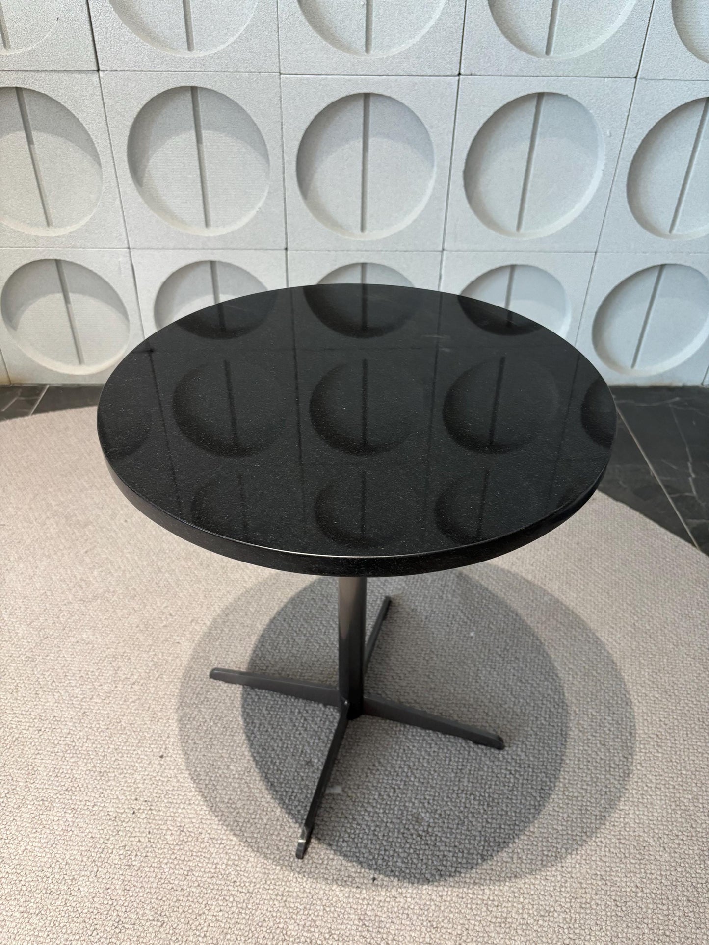 Natural Marble Side Table: Modern Round Coffee Table, Nightstand