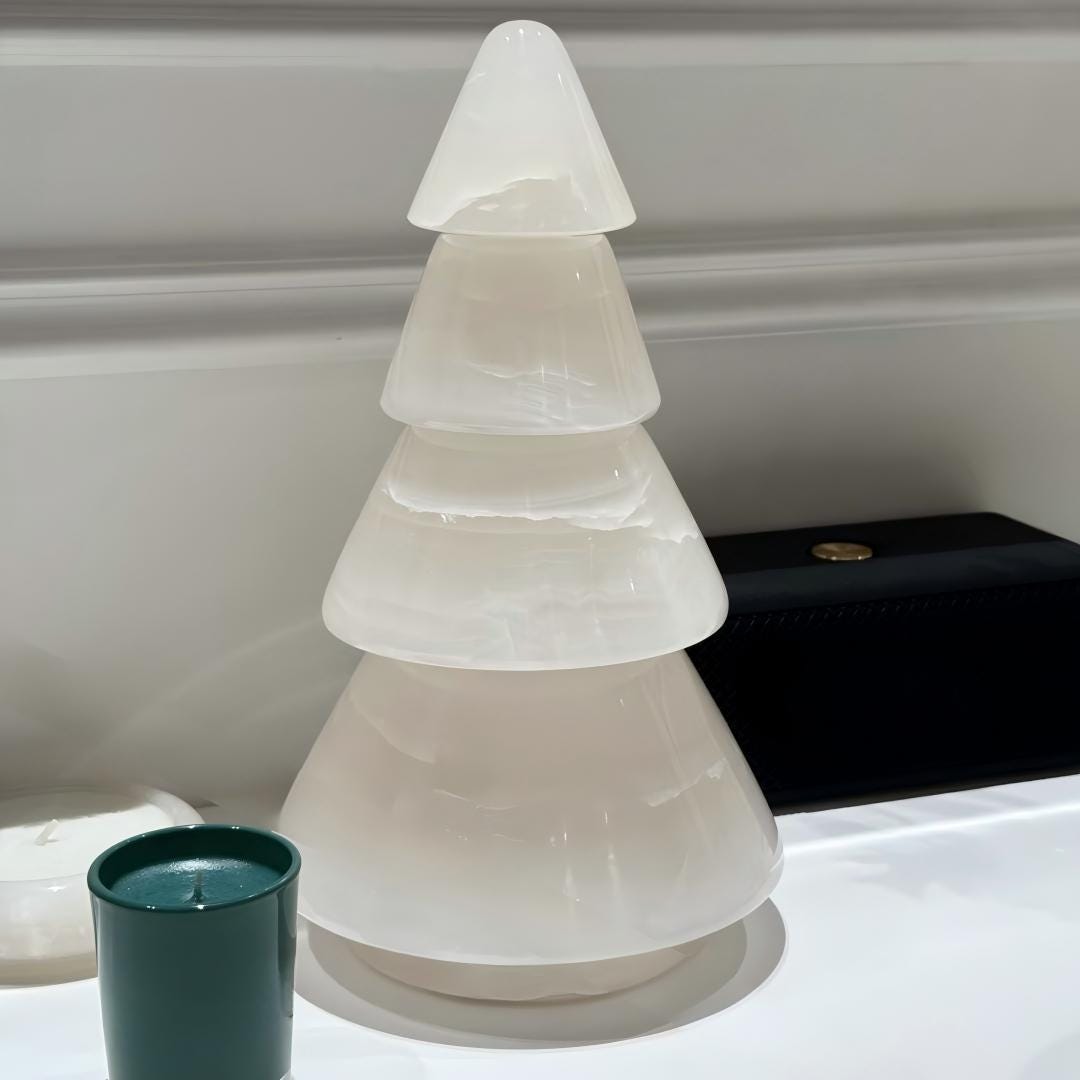 Handcrafted Marble Christmas Tree - Elegant Holiday Decor Wedding Gift for Her