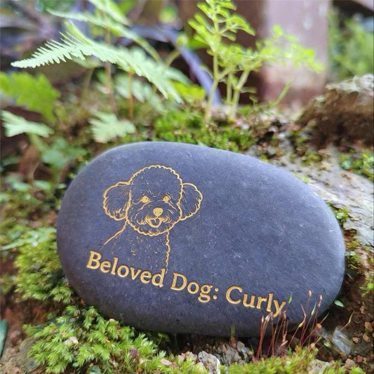 Pet tombstones, stone engraved monuments for cat and dog tombs, small tombstones, custom stone tablets for funeral services