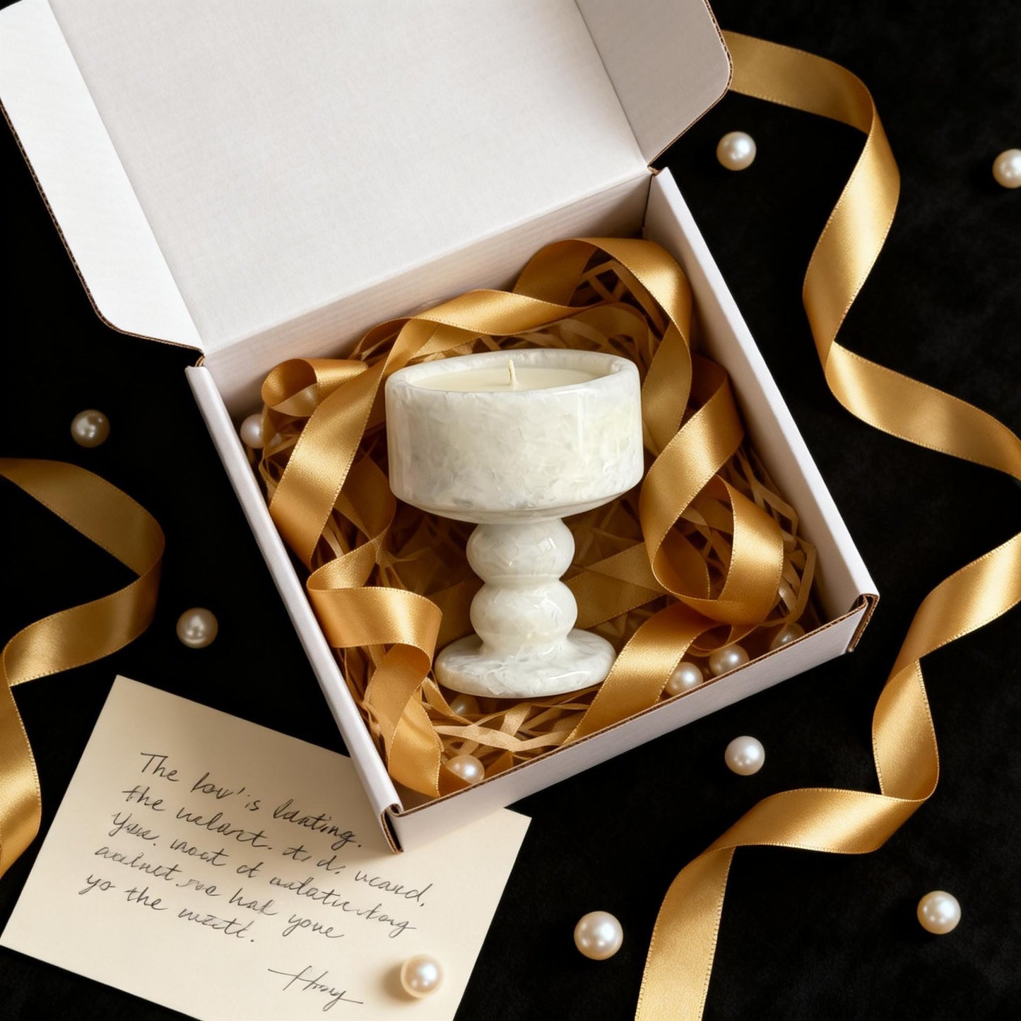 Natural marble scented candle cups, creative raw stone candlestick ornaments, Valentine's Day gifts, Valentine's Day