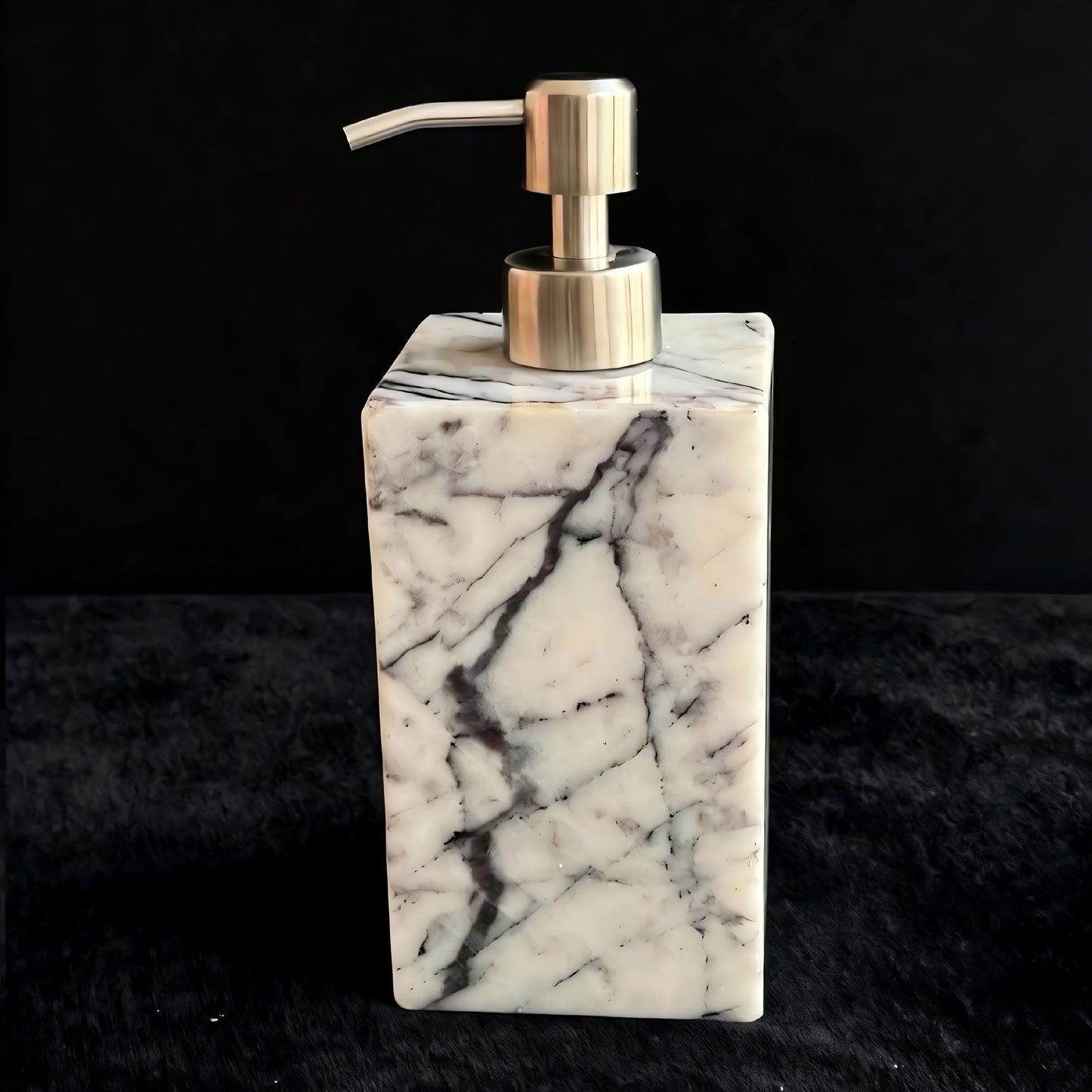Marble emulsion bottle, light luxury natural stone hand sanitizer sub-bottle, hotel bathroom, household press type soap dispenser