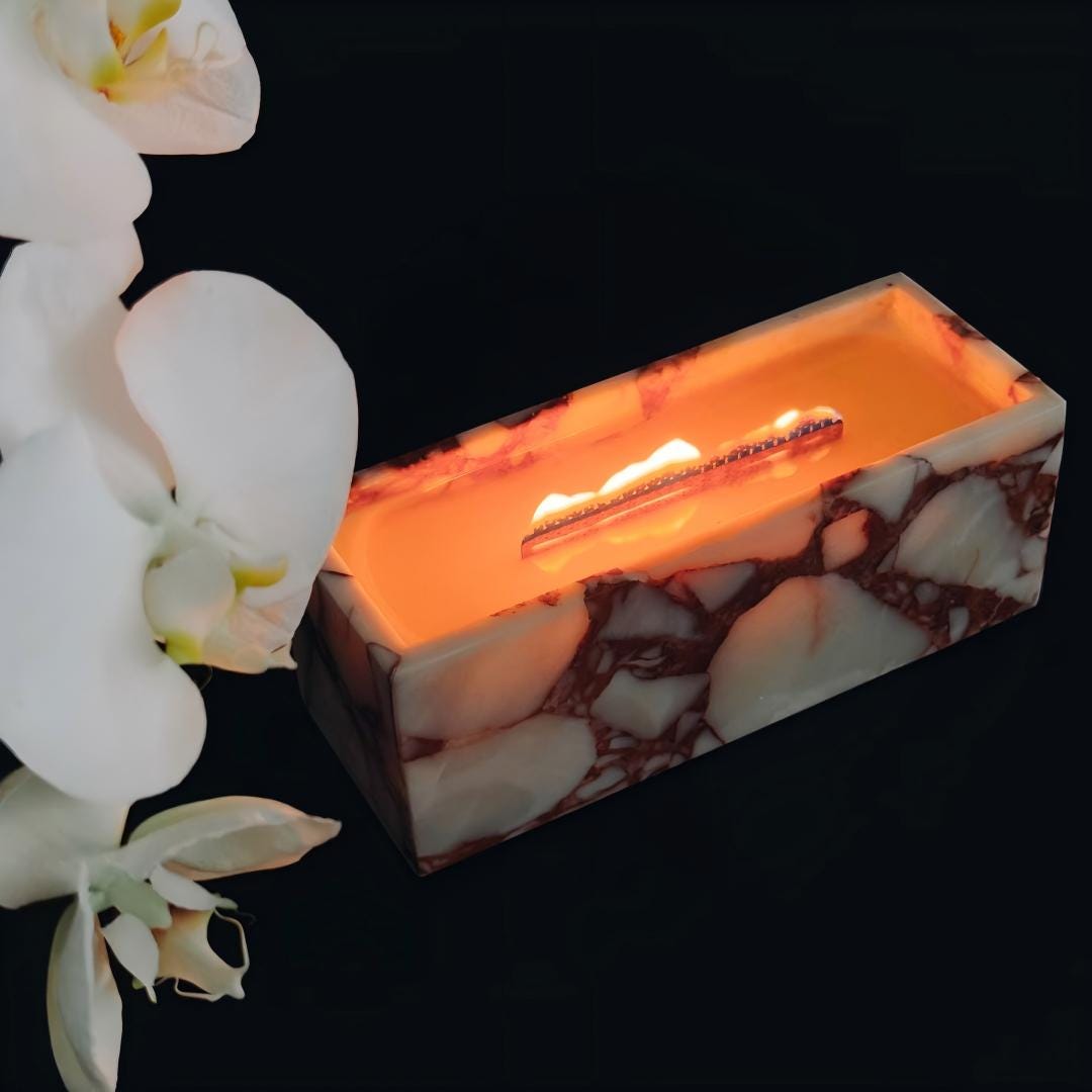 Handcrafted Red Onyx Scented Candle – Luxury Home Fragrance Gift for Girl