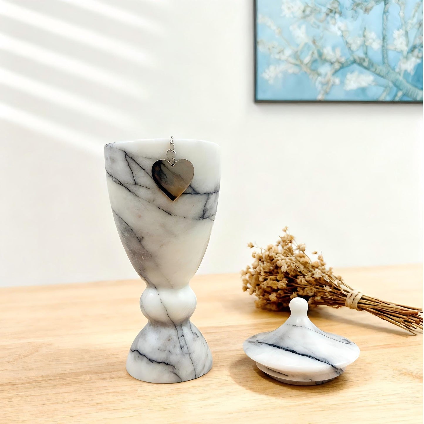 Handcrafted Marble Pet Cremation Urn, Cat & Dog Memorial Gift