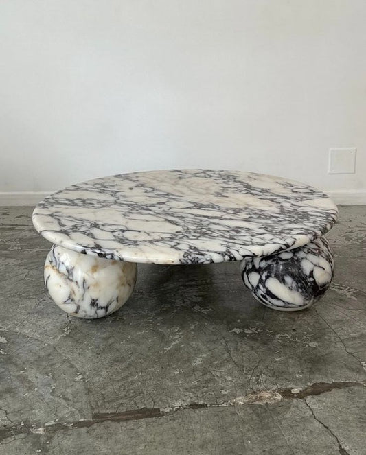 Calacatta Viola Purple Veined Coffee Table - Marble Stone Living Room Side Table