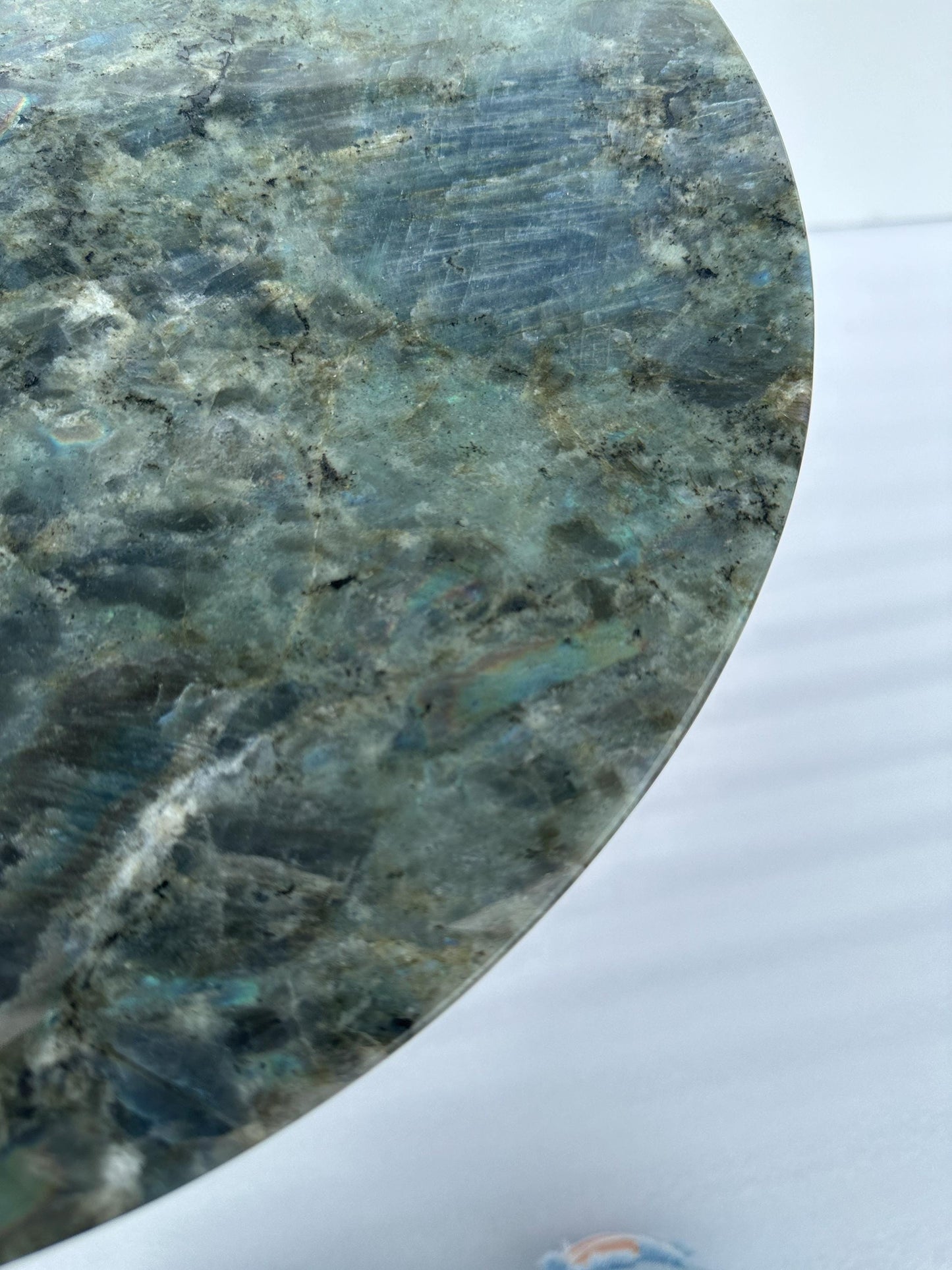 Luxury Dark Blue Marble Nightstand: Hand-Polished Natural Stone