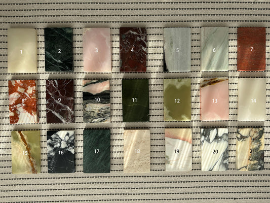 Natural Marble Onyx Stone sample for designer : DIY Accessory Tray Plinth 16*10cm