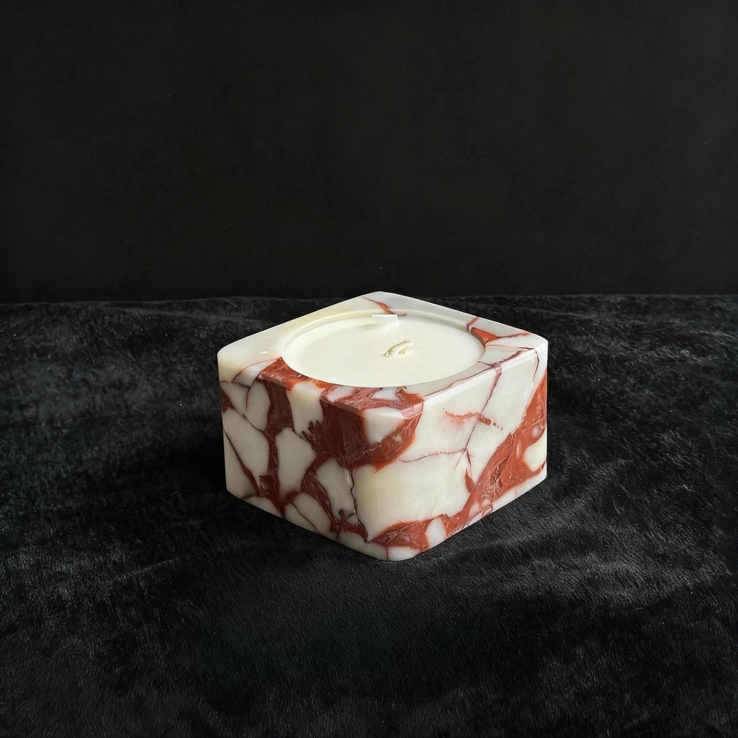 Handmade Marble Candle – Natural Veined Pattern – Aromatherapy Scented Candle for Yoga, Spa, or Holiday Gift
