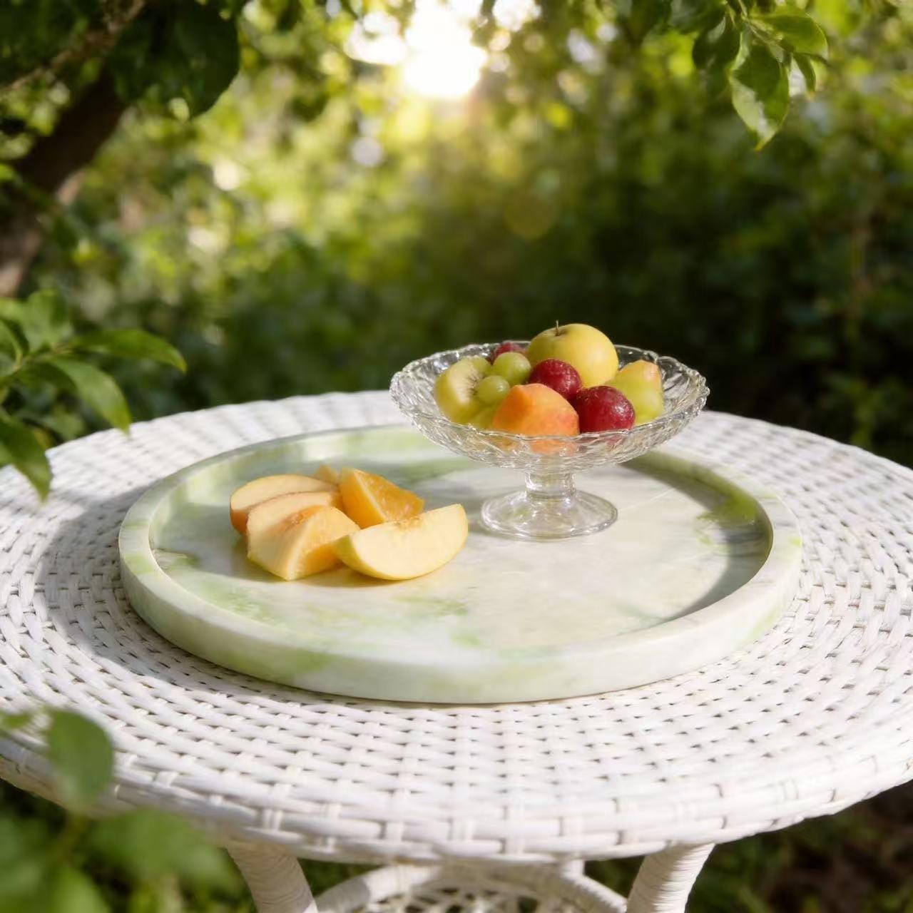 Handmade Veined Marble Jewelry Dish, Modern Minimalist Stone Tray