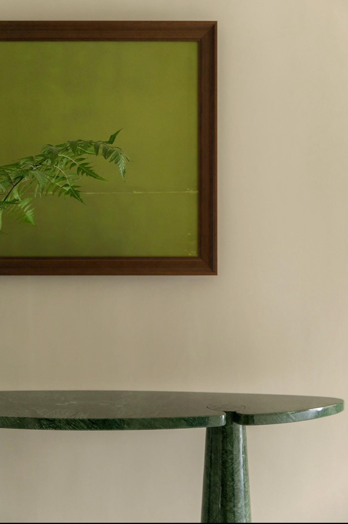 handmade natural flower green marble console table, arc curved pedestal