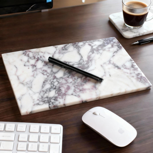 Handmade Marble Desk Tray – Minimalist Office Organizer