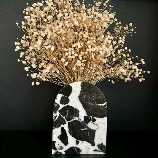 Handcrafted Black Book Vintage Vase for flower - Minimalist Neutral Home Decor and Kitchen decor