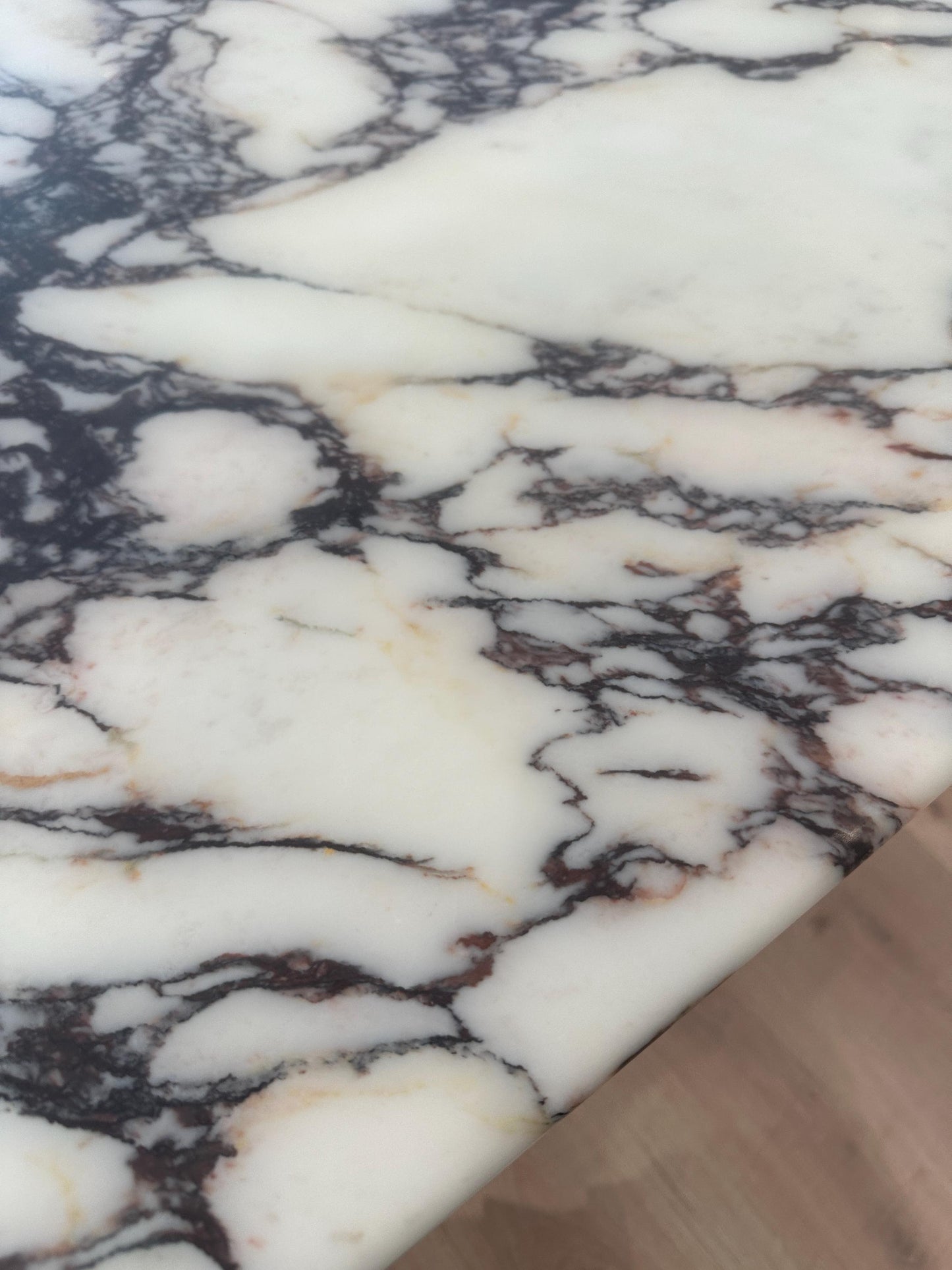 Calacatta Viola Marble Dining Table: Frech Style Artisanal Luxury Furniture