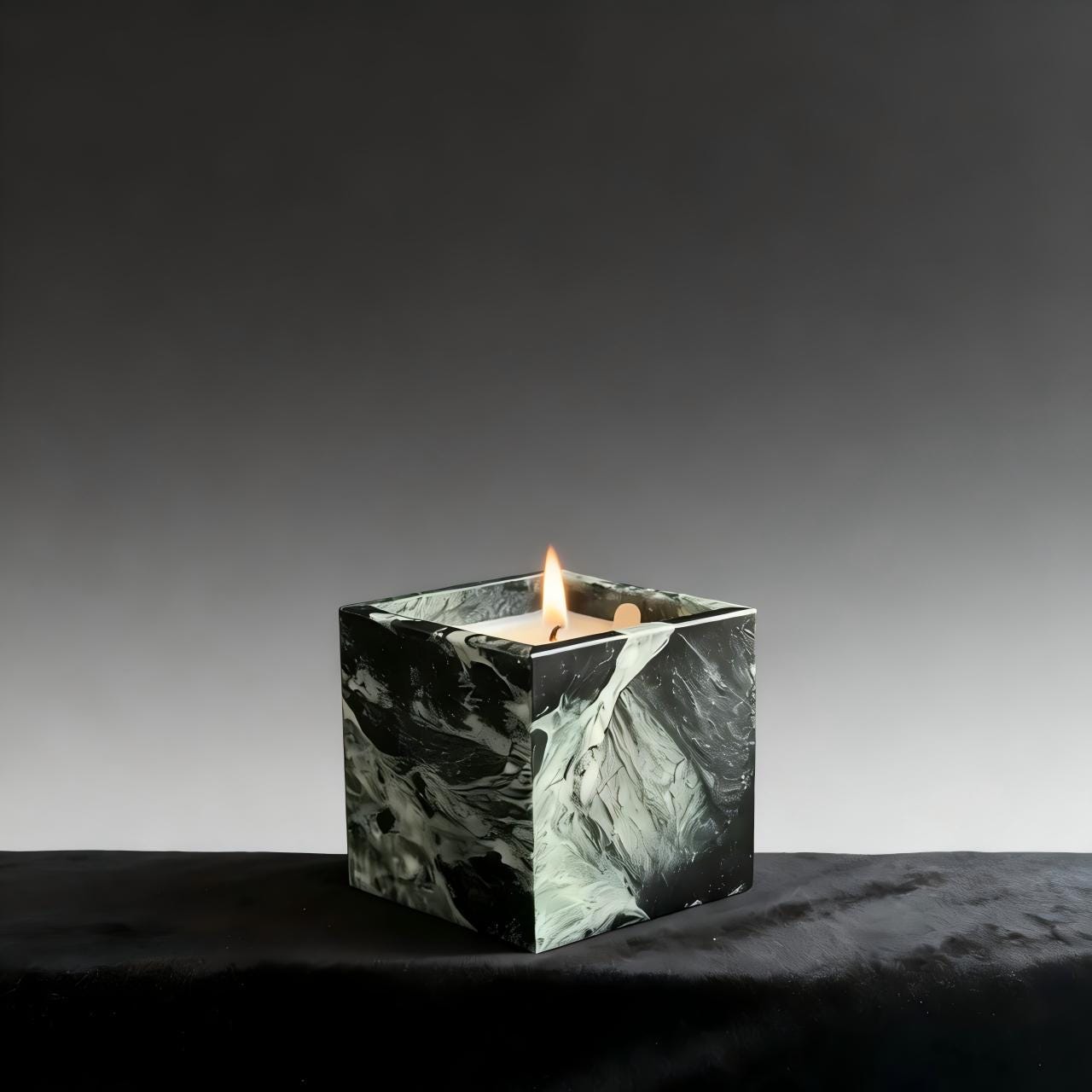 Monochrome Marble Candle, Luxury Aromatherapy Candle, Ideal for Housewarming, Wedding