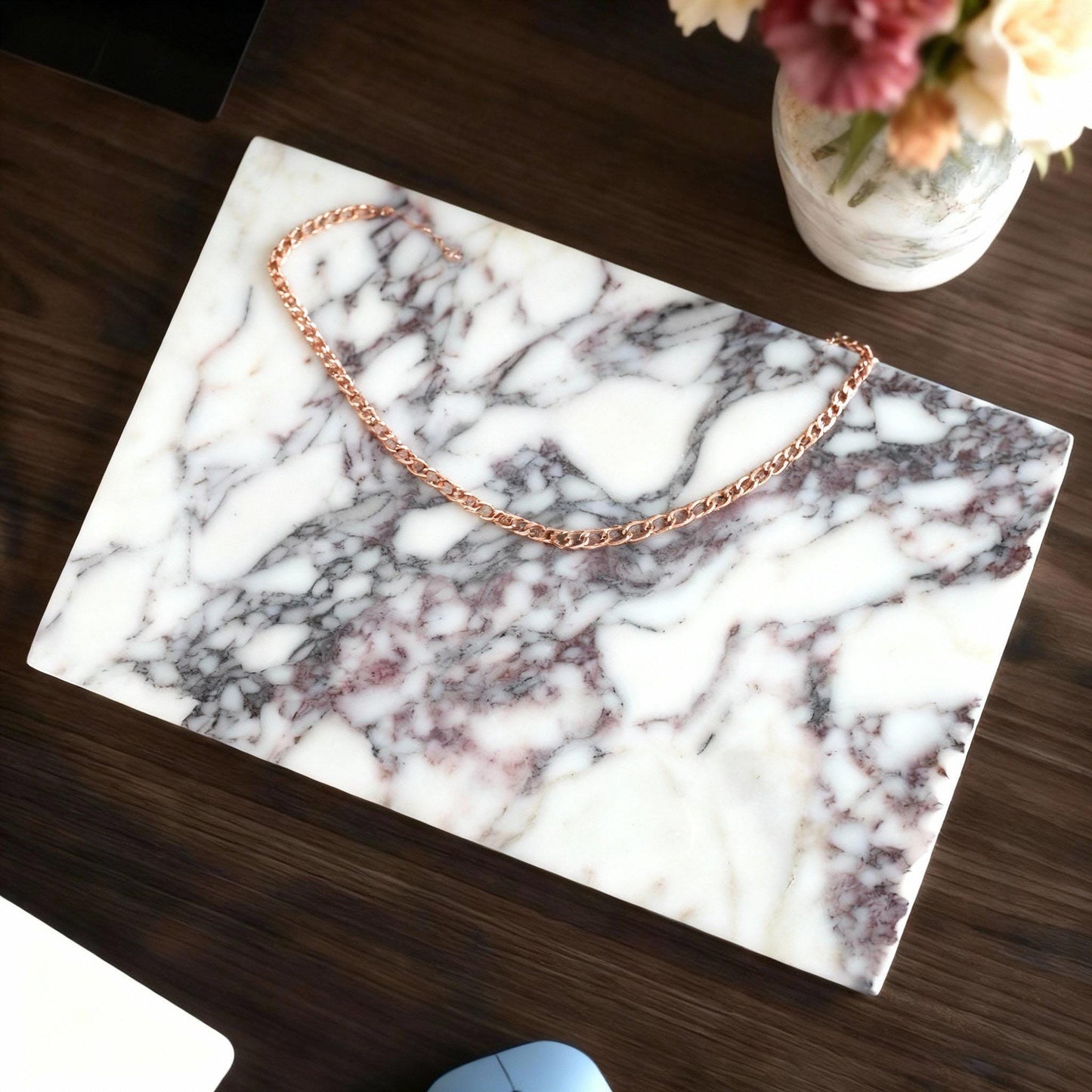 Handmade Marble Desk Tray – Minimalist Office Organizer