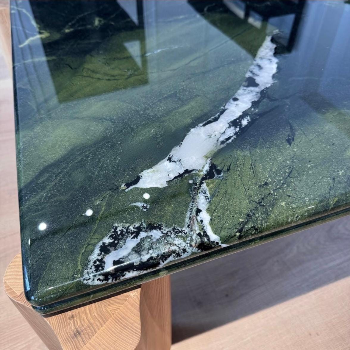 Handmade Square natural marble Coffee Table: Mid-Century Modern Living Room
